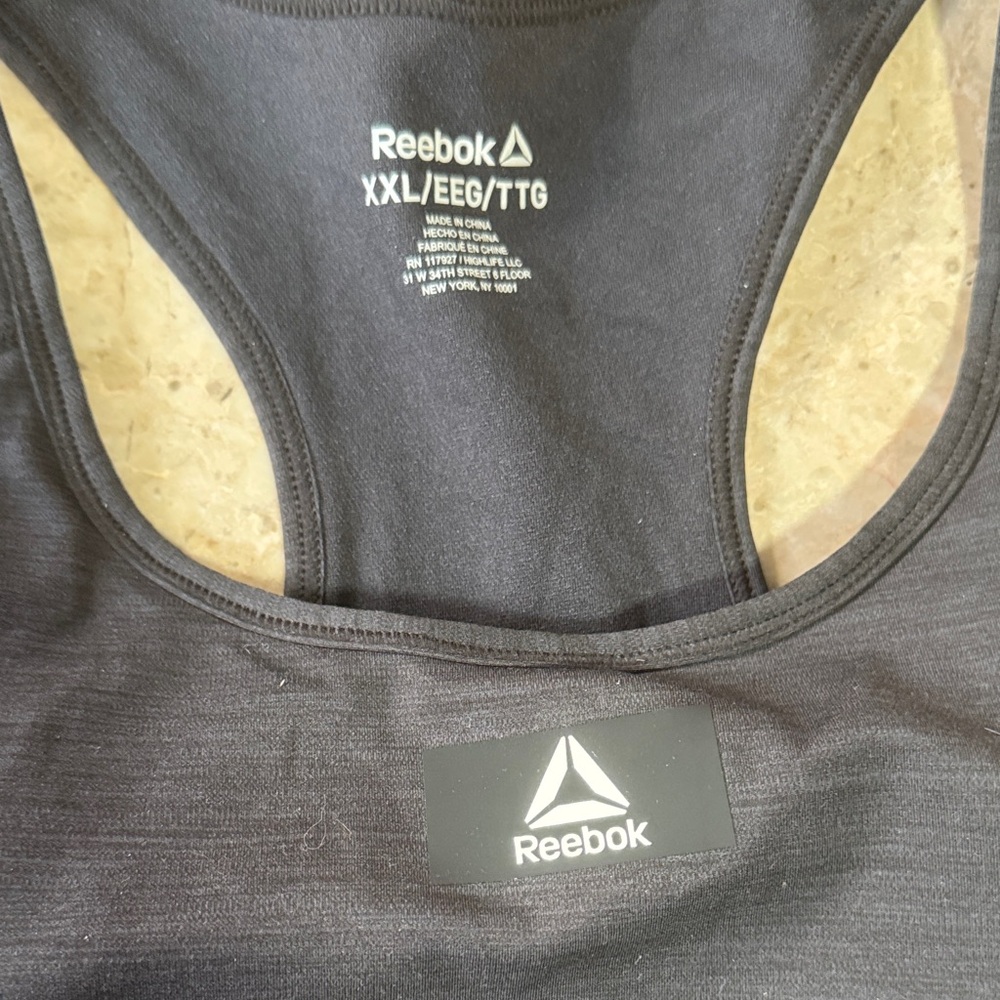 Reebok Charcoal Sports Bra - Picture 3 of 4